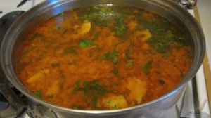 Суп рыбный с маринованными кабачками