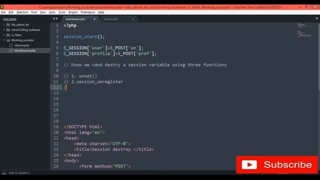 How to destroy a session in php | Destroy a session in php | unset the session variable смотреть онлайн