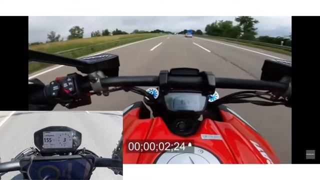 Ducati Monster 2021 Vs Ducati Diavel 2021 100-200 Acceleration