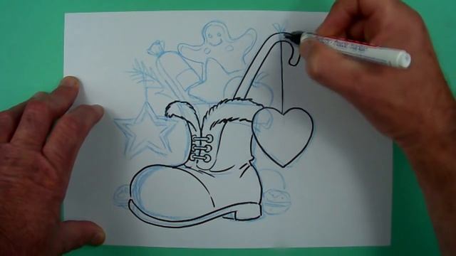 Wie malt man einen gefüllten Nikolaus-Schuh ? Zeichnen für Kinder смотреть онлайн