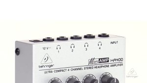 MICROAMP HA400 Ultra-Compact 4-Channel Stereo Headphone Amplifier