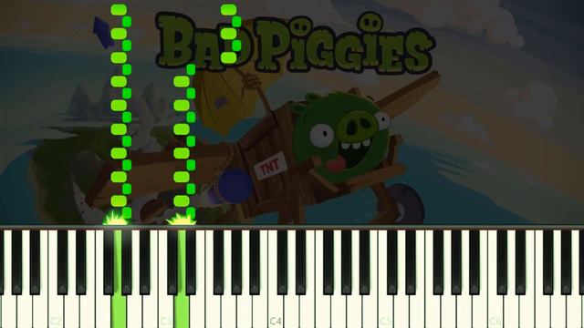 BAD PIGGIES - EASY Piano Tutorial смотреть онлайн