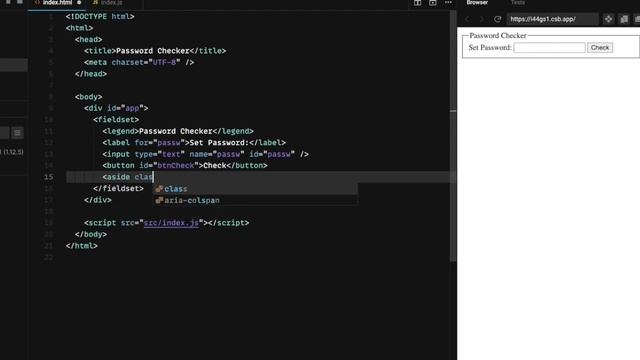NEW Password Checker App In Javascript - ASMR Programming - Code in Peace