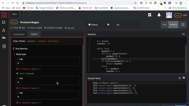 Python Coding Challenge #2: Persistent Bugger