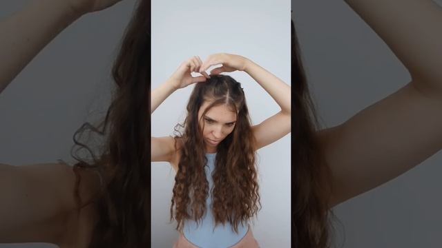 Убираем волосы с помощью маленьких крабиков/Hairstyle for loose hair