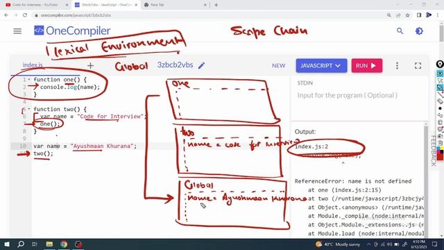 JavaScript Exercise 8: Lexical Env, Scope & Scope Chain | Question & Solution with Advance Concepts