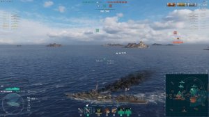 World of Warships - Cossack vs Kidd & Oland (1 vs 2) duel