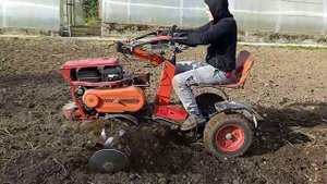 Фрезы вместо колес, мотоблок Воткинск (мб 6981) с пахотно ездовым модулем 1