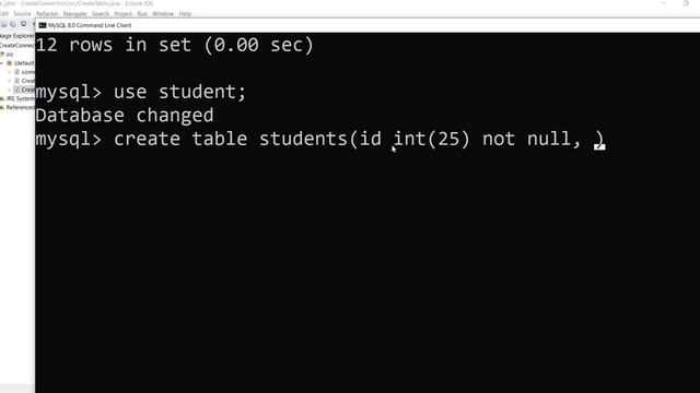#8 Java JDBC | Java Database Connectivity | JDBC Create Table in Java