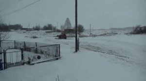 Чистка снега трактором т 16