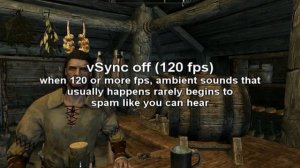 Skyrim with vSync on/off