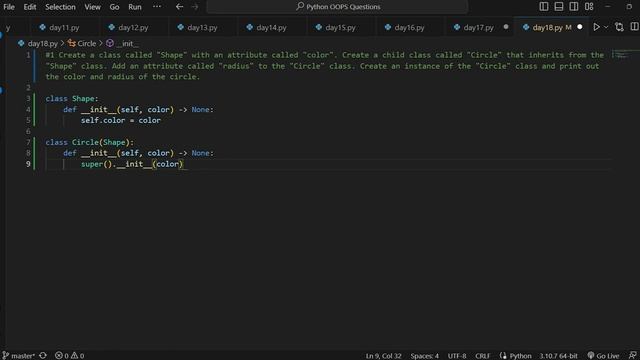 Master OOP Question-Solving with Python: DAY18 #day18 | what is super() keyword | Single inheritanc