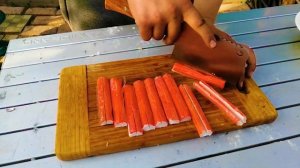 Закуска к пиву. КРАБОВЫЕ ПАЛОЧКИ в секретной панировке.