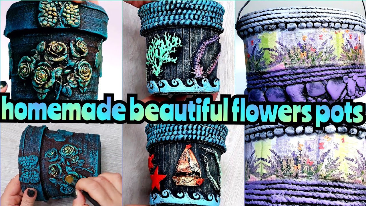 DIY recycling plastic jars into beautiful flower pots|homemade beautiful flowers pots|diy home decor