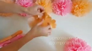 Как распушить бумажный помпон. Раскрываем бумажные помпоны