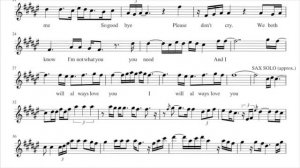 I Will Always Love You (Whitney Houston) | Alto Sax Sheet Music / Cover