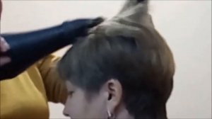 Укладка на короткие волосы №4 ( с помощью пудры и легкого начеса)