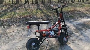 Самодельный мотосамокат. Homemade motorcycle Scooter