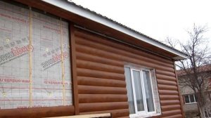 Обшивка дома сайдингом Блокхаус