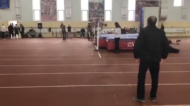 Прыжки в высоту. Полина Дёмина. 13 лет .высота 163см