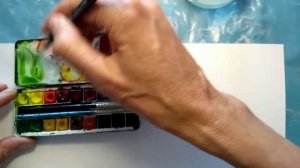 Stress free watercolours : blurry background technique part 2