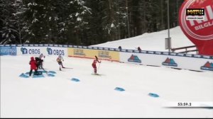 Вероника Степанова финиш эстафеты Лиллехаммер этап кубка мира 5.12.2021