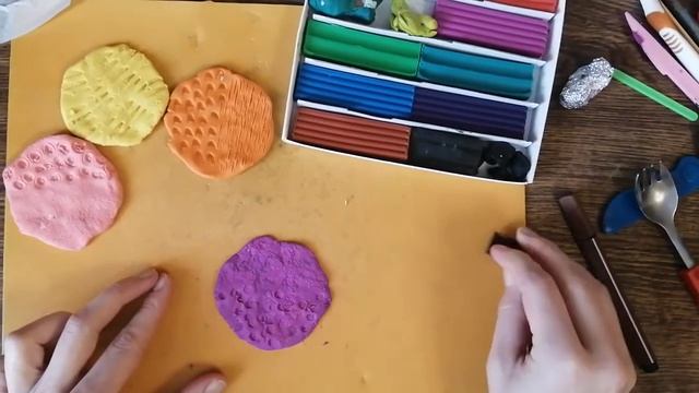 Создание фактур из пластилина