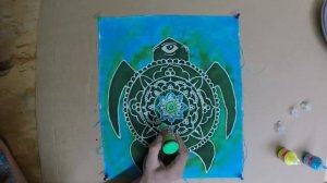 Turtle Power Mandala, Batik Live Art