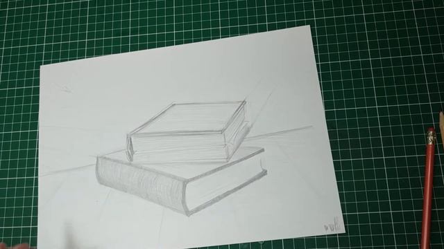 Натюрморт с книгами  Графика