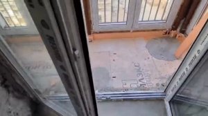 Французское остекление/штульповая дверь с двумя ручками /поворотноокидная дверь