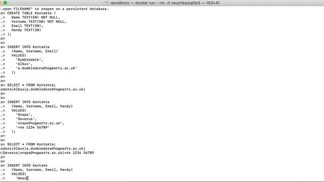 Eine einfache Datenbank mit SQlite via Docker erzeugen смотреть онлайн