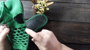 Босоножки крючком.Подробный МК.