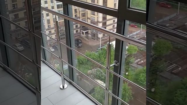 Ограждение балкона из нержавеющей стали. смотреть онлайн
