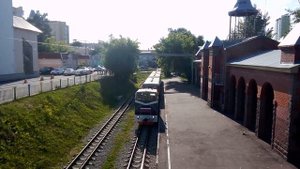 ТУ7А-3357 с поездом «пионер Башкортостана» на  станции Юность