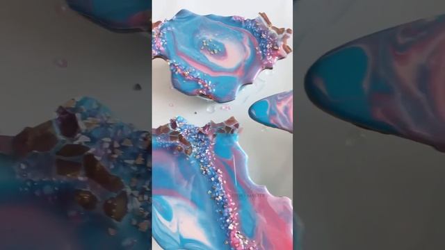 Необычная идея для среза камня из эпоксидной смолы resinart tutorial idea