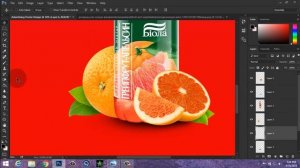 Orange Juice Advertising Poster Design - Photoshop Tutorial