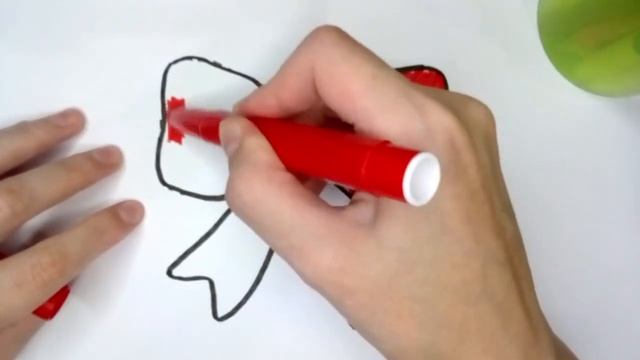 Bolalar uchun kamon rasm chizish/Drawing a bow with kids song/Рисование бант для детей