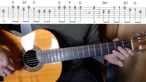 В лесу родилась ёлочка на гитаре + табы