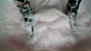 ASMR/Размокшее мыло с губками/Густая пена