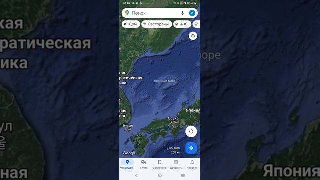 Японское Море на карте