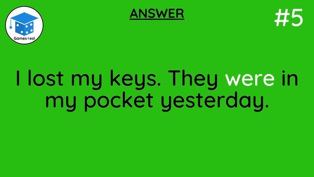Past Simple Be Verb Game | Was Were Quiz