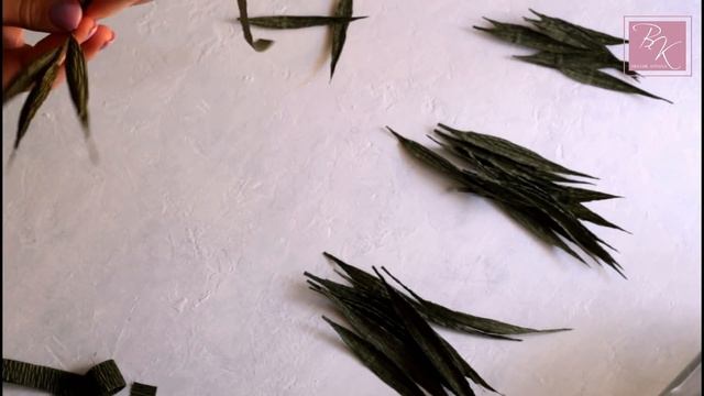 Мастер класс. Комнатная пальма из гофрированной бумаги. Hand made paper flowers