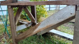 Простой уличный верстак из досок своими руками