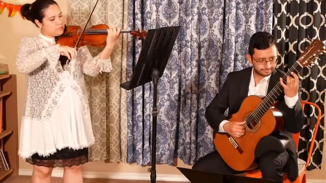 Niccolò Paganini's Cantabile Performed by Duo Peña (violin and guitar) смотреть онлайн