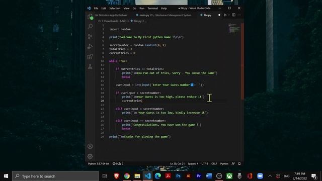 Your FIRST PROGRAMMING Game in 10 LINES! - Using Python. - Automated  Guessing Game - Master Course