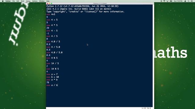 A quick intro to Python 2.7