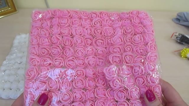 Маленькие розочки для декора с алиэкспресс. смотреть онлайн