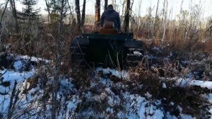 Вездеход SCOUT-PRO через заросшие болота и таежные гари.