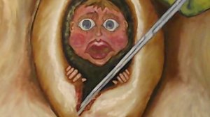 "Трудные роды, или из срама - в храм" - моя картина, 2008 г.