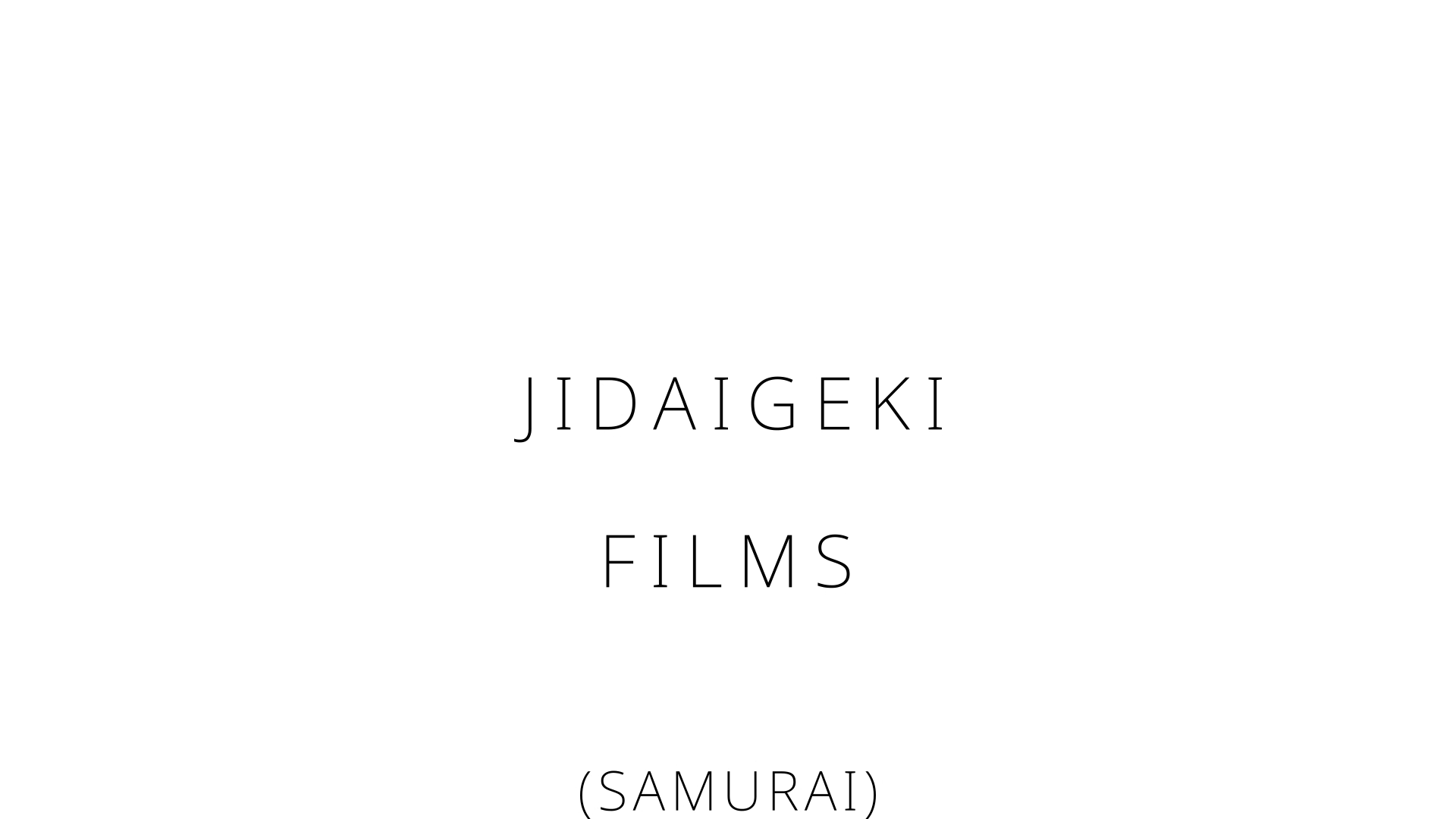 Jidaigeki Films